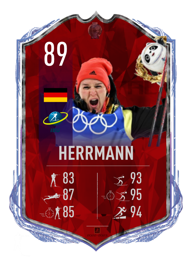 Denise Herrmann-Wick - Road to Crystal card for 2022-2023 - Biathlon Cards